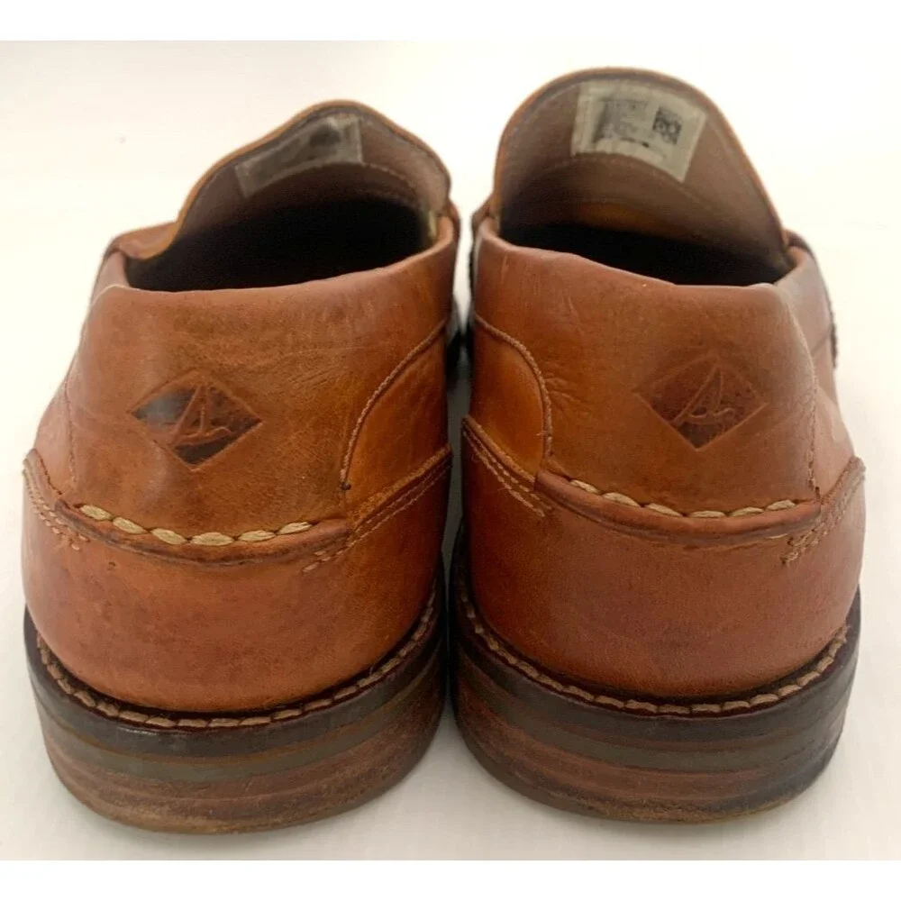 Sperry Top-Sider Essex Penny Loafer Premium Tan Leather Mens Size 10.5 STS 17817